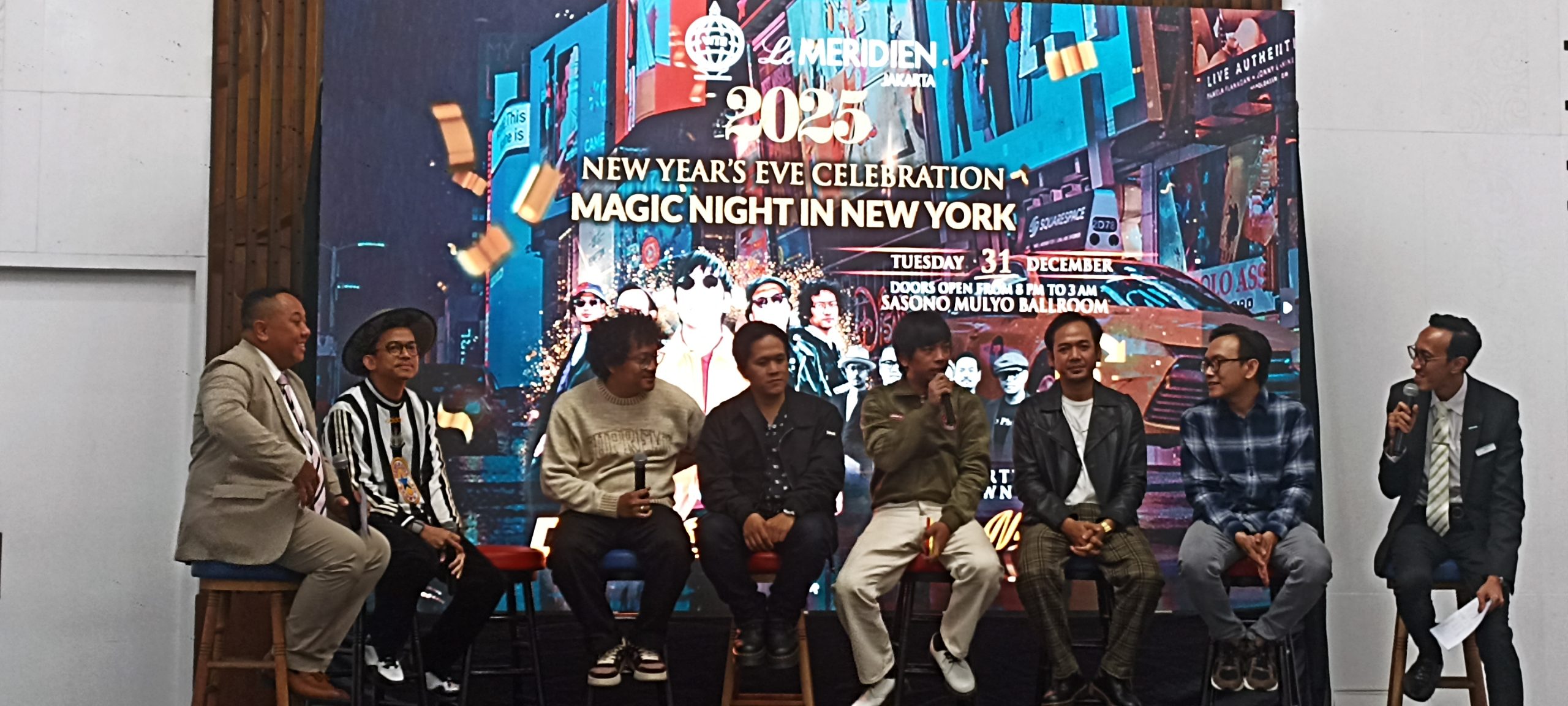 Konferensi pers acara malam tahun baru di Le Meridien Hotel Jakarta ( foto : QB )